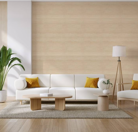 Atmosphera stickers mural cary effet bois clair